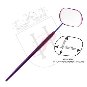 Stainless Steel Eyelash Extension Croyder Harrop Round & <b>rectangular</b> <b>Mirror</b> in Purple Color Private Label, Eyelash <b>Mirror</b> - Product Image 2
