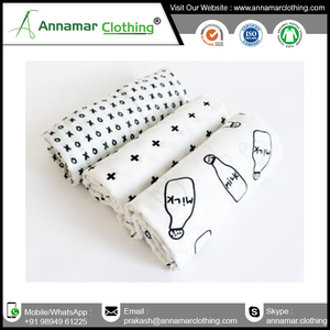 Couverture à langer en coton organique pour bébé, matière douce - Product Image 5