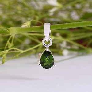 Auténtico hecho a mano 100% genuino moldavita colgante hermoso diseño en plata joyería potente corte auténtico moldavita piedra preciosa - Product Image 5