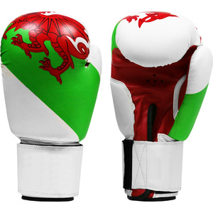 Guantes de boxeo de cuero sintético para entrenamiento profesional, con logotipo personalizado impreso, venta al por mayor de fábrica - Product Image 3