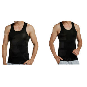 OEM-ropa informal para hombre, camisetas sin mangas personalizadas, el mejor precio, Color negro sólido - Product Image 3