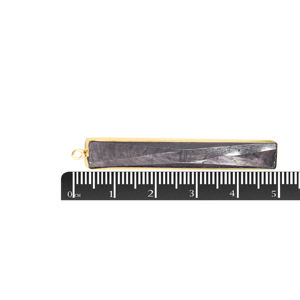 Pendentif Rectangle Labradorite Lunette en argent sterling 925 Fabrication de bijoux artisanaux avec placage en or 18 carats - Product Image 3