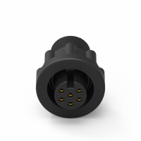 Connecteur de câble moulé étanche IP67 en laiton 6 broches avec boîtier en nylon, femelle, 2A 250V, -20~85°C, usage industriel