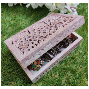 Piedra de jabón Natural tallada a mano, caja de joyería para decoración - Product Image 1