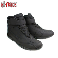 Botas de motocicleta de microfibra, botines cortos de Moto de carreras, impermeables, para montar en la calle, Motocross, Chopper