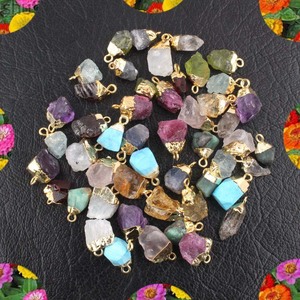 Délicat bijoux faits à la main jaune solaire Druzy Quartz connecteur de pierres précieuses 925 argent plaqué or connecteur de réglage de lunette - Product Image 4