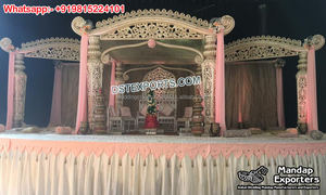 Pilares Jali de gran fibra para boda, Mandap DE BODA Maharani redondo, mandalas de ceremonia india, decoración de hogar - Product Image 5