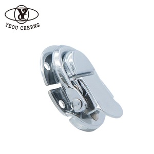 Juego de cerrojo de metal niquelado para caja de equipos musicales, juego de cerradura y llaves con clip, color brillante, oferta directa de fábrica, modelo HC263 - Product Image 1
