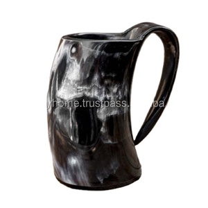 รับพรีเมี่ยมที่มีคุณภาพที่ดีที่สุดควาย \ วัวฮอร์นแก้วสำหรับดื่ม Tankard ผลิตในสีที่ดีที่สุดสำหรับการส่งออกขายส่งในราคาที่ดีที่สุด - Product Image 2