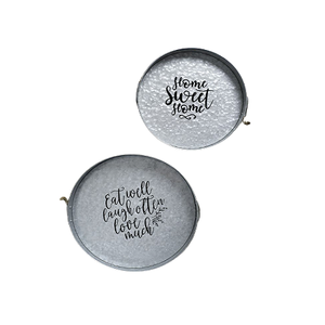 Bandeja de comida galvanizada de último diseño con asas de cuerda, bandeja para servir alimentos de tamaño personalizado de la mejor calidad en la India - Product Image 5