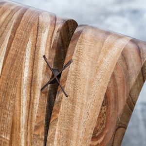 Sillón de Comedor Ndoro, Madera Maciza con Acabado Natural, Diseño Clásico, Muebles para Sala de Estar, Comedor, Hogar y Hotel - Product Image 5