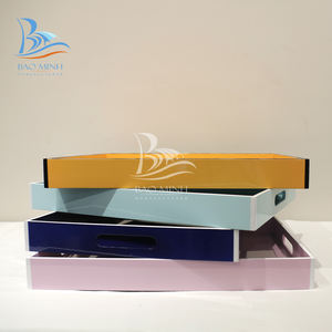 Plateau de service en laque de haute qualité, plateau de Table basse décoratif - Product Image 2