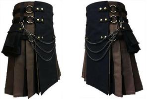 กระโปรงพับจีบอเนกประสงค์ทันสมัยสำหรับผู้ชายกระเป๋าสัมภาระสไตล์สก๊อต - Product Image 4