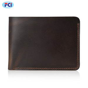 Stylish Custom Logo <b>Men</b> Wallets Genuine <b>Leather</b> Branded Handmade Slim <b>Purse</b> Large Cow Multi Functions Wallets - Product Image 3