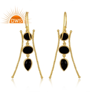 925 Sterling Silver Natural <b>Black</b> Onyx Gemstone <b>Dangle</b> <b>Earring</b> For Women Jewelry For Women Gift For Her - Product Image 4