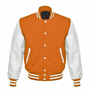 Chaqueta universitaria de béisbol de lana de alta calidad para hombre, Mangas de cuero acolchadas, logotipo personalizado, moda de invierno, talla XL, venta al por mayor - Product Image 5