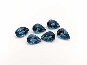 4X6mm Corte de pera Topacio azul de Londres natural Precio de fábrica al por mayor Piedra preciosa suelta facetada de alta calidad por pieza Topacio - Product Image 4