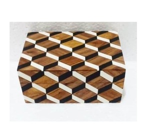 กล่องเครื่องประดับทำจากไม้ลายดอกไม้ทำขึ้นอย่างสวยงามงานหัตถกรรมคุณภาพสูงสลักโลโก้ตามสั่งของอินเดีย - Product Image 6