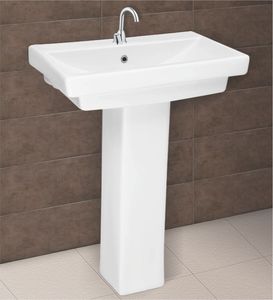 การออกแบบหินอ่อนความละเอียดสูงสุขภัณฑ์อ่างล้างหน้าคอลเลกชันพรีเมี่ยมพร้อมฐานสําหรับห้องน้ํา - Product Image 4