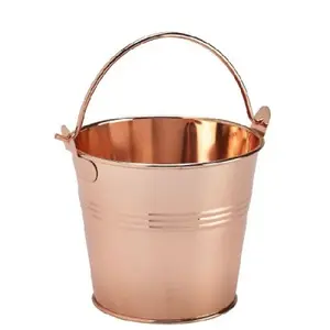 Luxury Design Silver Antique Champagne Ice Bucket With Handle Metal Wine Cooler With Customized Logo Large Size Bar Tubs Chiller
