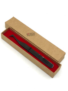 แหนบสำหรับต่อขนตาปลอมอุปกรณ์เสริมความงามสเเตนเลสสีดำปรับแต่งโลโก้ได้ตามต้องการ - Product Image 3