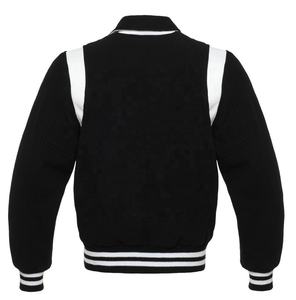 Veste pour hommes personnalisée de haute qualité Design universitaire Letterman élégant avec laine vêtements d'hiver en cuir véritable avec matériau en duvet - Product Image 4