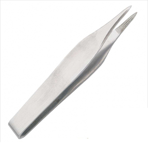 Pincettes professionnelles pour extensions de cils, pinces à épiler, colorées, à bout pointu, en acier inoxydable, avec loupe - Product Image 2