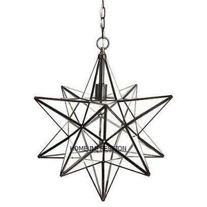 Grande lampe à suspension en métal antique en forme de boule Décoration en métal de luxe Lustre suspendu décoratif en feuille de palmier - Product Image 6