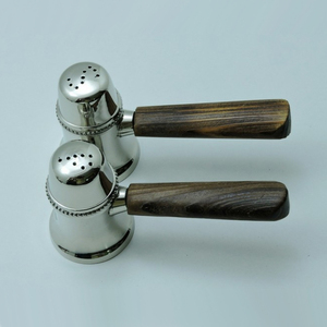 New Style Wood & Brass with Nickel Plated <b>Salt</b> & <b>Pepper</b> <b>Set</b> for Wholesale Kitchenware Table - Product Image 4