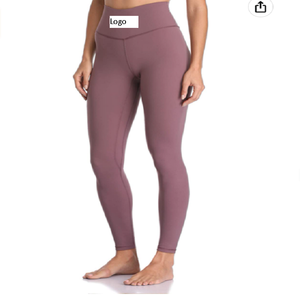 Mallas de Yoga de cintura alta para mujer, pantalones de cintura alta suaves, pantalones de longitud completa, mallas tasadas baratas, stock completo disponible - Product Image 1