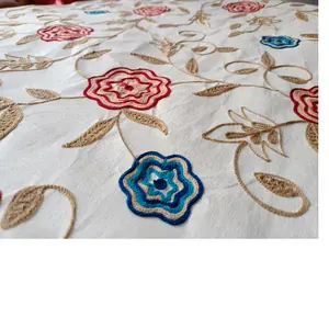 handmade embroidered papers with floral embroidery in full size sheets of size 56*76 CM ideal for lampshade makers