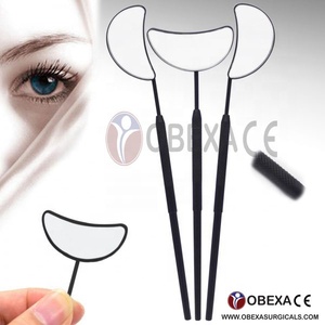 Herramienta de inspección de pestañas de espejo cosmético en forma de media luna individual para herramienta de maquillaje de extensión de pestañas de belleza - Product Image 2