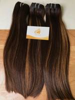 Rambut Bundel Warna-warni Skin Weft 100% Virgin Natural Mewah Rambut Asli Vietnam Harga Grosir untuk Semua Pelanggan