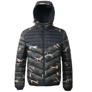 <b>Men's</b> Winter Bubble Coat Outwear Puffer <b>Jacket</b> Custom Logo Sublimation <b>Camo</b> Style with Stand Collar Windproof - Product Image 5