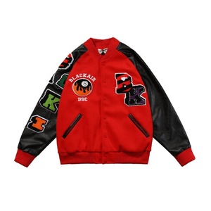 Vestes universitaires personnalisées Vestes de baseball Col montant Écologiques Coupe-vent Prix d'usine pour hommes - Product Image 1