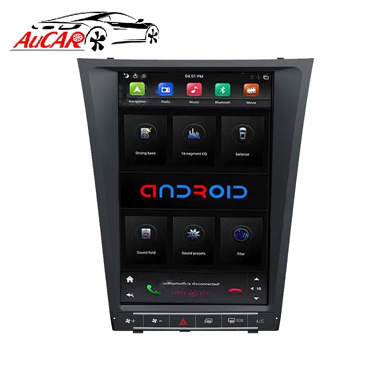 Aucar 11,8 "Android 9 Вертикальный стиль автомобиля стерео ВИДЕО DVD плеер GPS навигации автомобиля радио для Lexus GS GS300 GS350 2005-2011