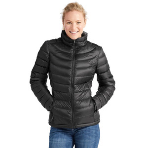Chaqueta Acolchada para Mujer, Color Sólido, Cuello Alto, Cierre de Cremallera, Ligera, para Invierno, 100% Poliéster, Corte Regular - Product Image 3