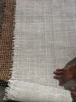 Malla de Ratán Vietnamita Cuadrada de Alta Calidad, Color Natural, 2mm, Blanqueada, para Muebles, Estilo Seco, Decoración del Hogar y Agricultura