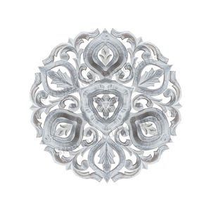 Panel de pared redondo de madera MDF tallado a mano antiguo de doble tono de calidad superior para decoración y regalos, uso directo de fábrica - Product Image 1