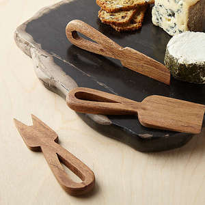 Offre spéciale Ensemble de 3 couteaux à fromage en bois de mangue Nouveau design pour tartiner le fromage à bas prix - Product Image 1