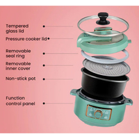 2.8L 1200w Ménage Smart Électrique Multi Cuisinière Hot Pot Légumes fonction Cuisinière Électrique Pression Cuisinière