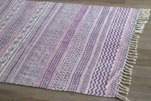 Indian Block Printed Cotton <b>Rugs</b> <b>Boho</b> Home <b>Rugs</b> for Living Room - Product Image 3