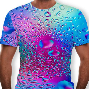 เสื้อยืดแขนสั้นสำหรับผู้ชายพิมพ์ซับลิเมชันแบบกำหนดเอง3D พิมพ์ลายไม่พิมพ์ขั้นต่ำ - Product Image 1