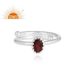 Natural Garnet Gemstone <b>Ring</b> High Polished <b>925</b> <b>Silver</b> <b>Ring</b> Fine Jewelry Supplier Classic Collection - Product Image 2