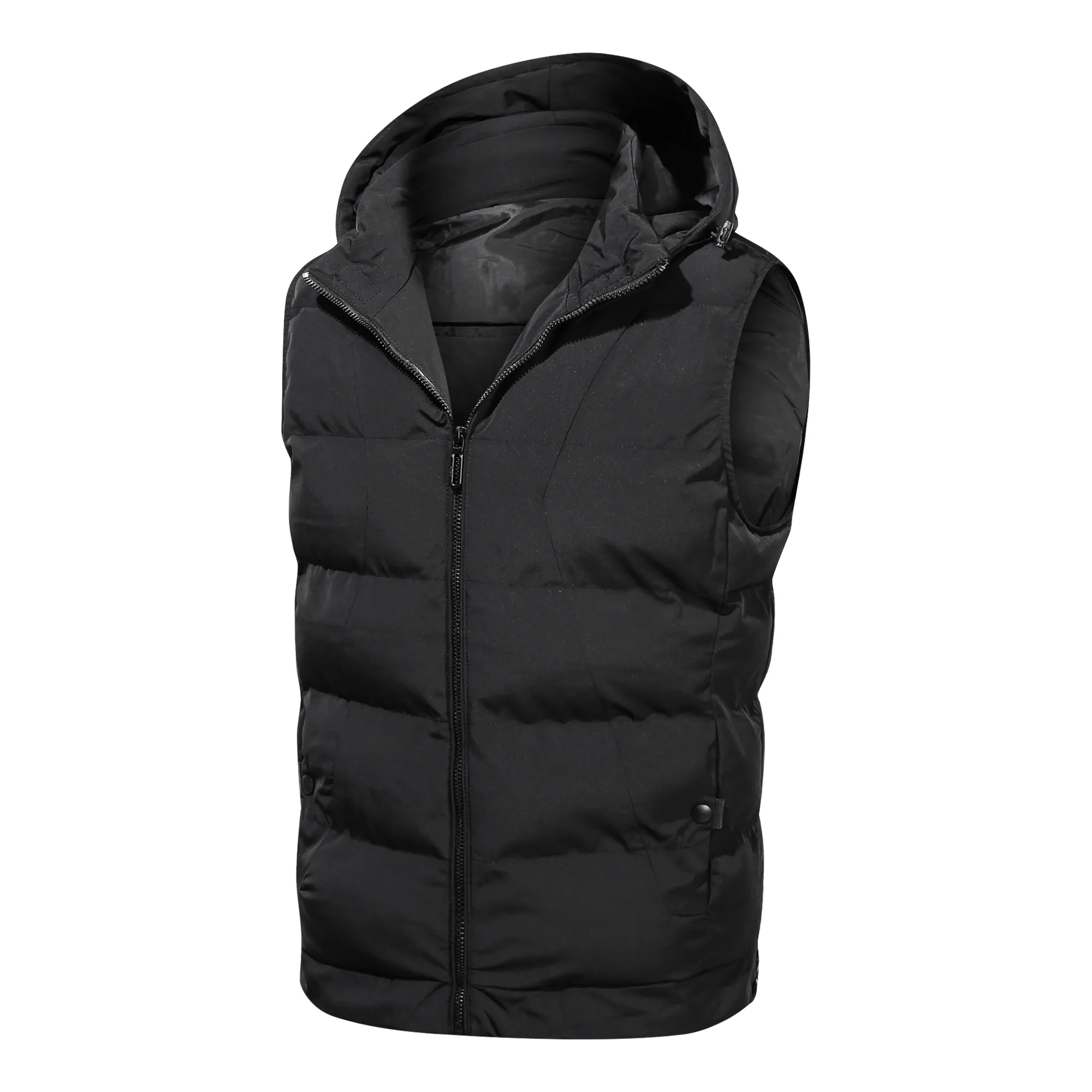 Di alta Qualità di Spessore Inverno Caldo Giacca Con Cappuccio Addensare Mens Senza Maniche Giacca Da Uomo Puffer Giacca Invernale