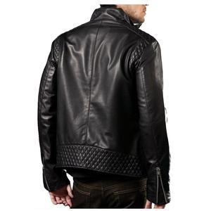 Chaqueta de Cuero Unisex, Corte Ajustado, Ecológica, Chaquetas de Motociclista Delanteras, Servicio OEM, Talla Grande, Invierno, Aire Libre - Product Image 6