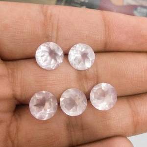 Piedra de cuarzo rosa Natural de 6mm facetada redonda suelta calibrada proveedor de piedras preciosas al por mayor joyería de moda ahora a precio de fábrica - Product Image 1