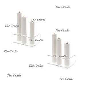 Juego de tres portavelas acrílicos de calidad superior, portavelas decorativos para el hogar y accesorios de decoración para bodas - Product Image 4