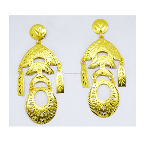 Pendientes de acero inoxidable Shily, muy vendidos, con baño de oro y titanio, estilo vintage, joyería de estilo largo. - Product Image 6