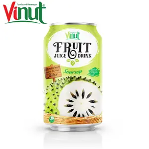 300ml Can (Tinned) Original Taste Soursop Juice OEM Customize Private label Beverage diet soft drink